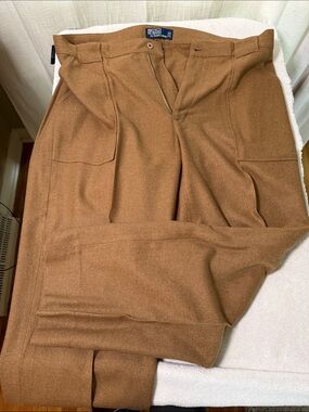 Polo by Ralph Lauren Camel-Brown Wool Pants